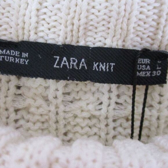 NWT Zara Zippered Side Cable Knit Sweater - Picture 4 of 4